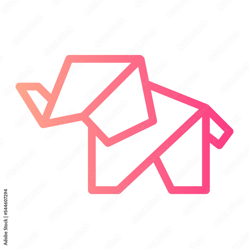 elephant gradient icon elephant gradient icon