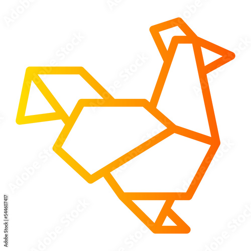 rooster gradient icon