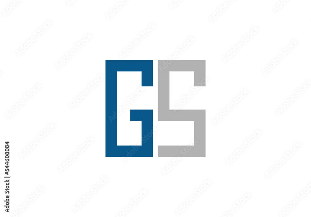 initial logo letter GS round rectangle initial company icon business logo background illustration initial logo letter GS round rectangle initial company icon business logo background illustration