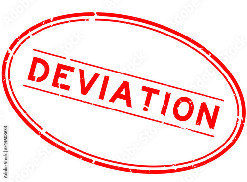 Grunge red deviation word rubber seal stamp on white background