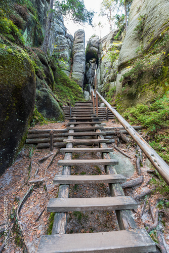 Adrspasske skaly rock town in Czech republic photo