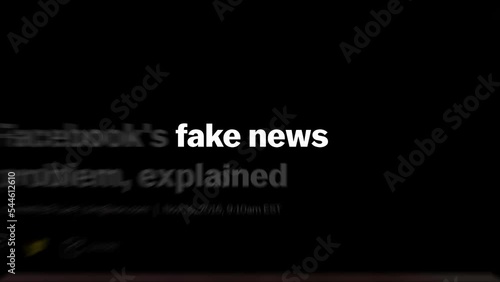 Fake News in the news titles across international media. Fake news concept