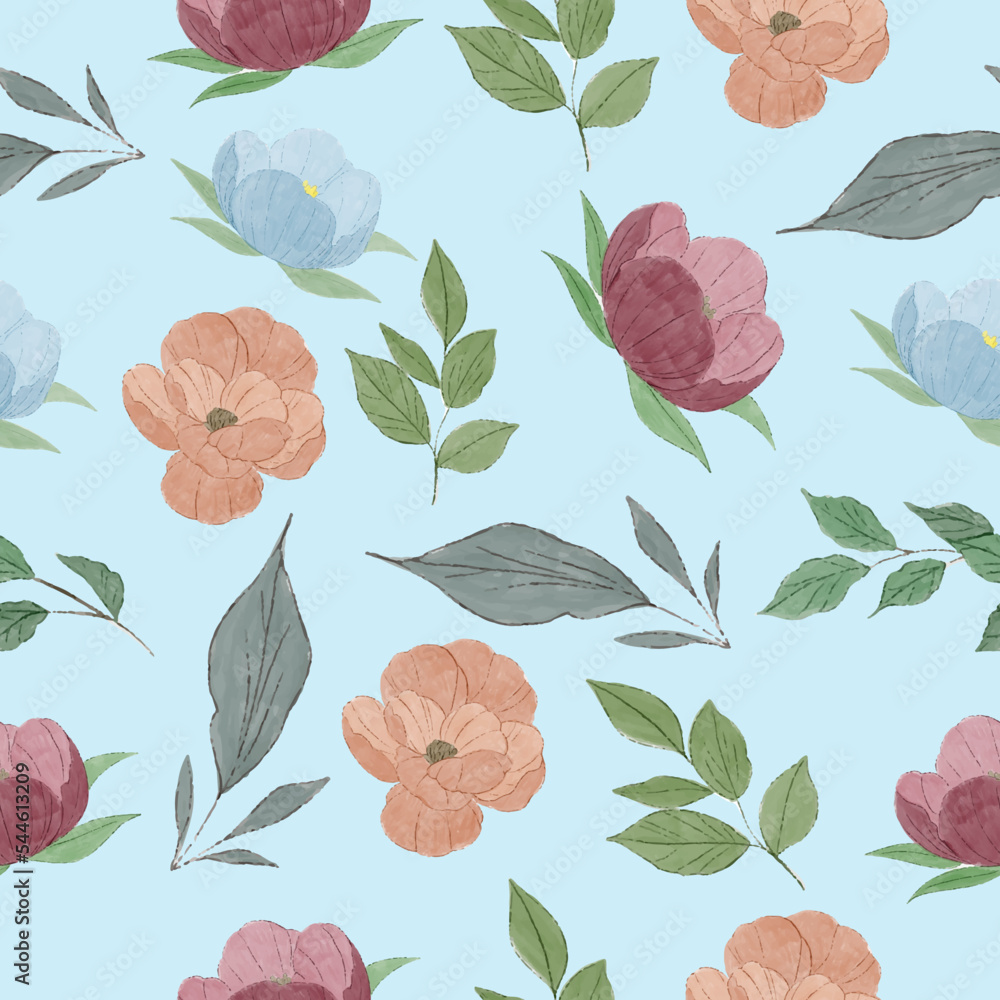 the flower seamless the flower seamless