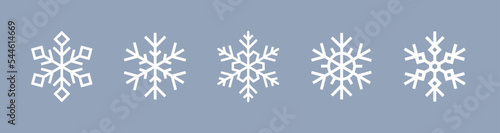 Snowflake icon. Snowflake set. Simple Snowflake vector