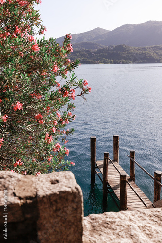 Bild auf Leinwand lake orta italy