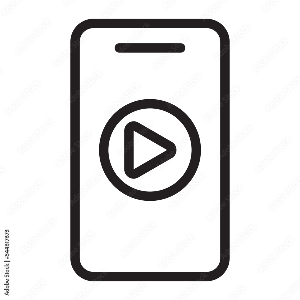 video tutorial line icon video tutorial line icon