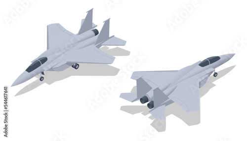 Isometric McDonnell Douglas F-15 Eagle is an American twin-engine, all-weather tactical fighter aircraft. Military Aviation, Multirole fighter