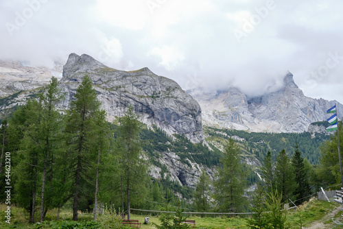 Marmolada, Italian Alps. Amazing summer landscape of Dolomite Mountain Peaks © Matteo