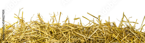 Slika na platnu a bunch of straw as border, isolated on transparent background PNG file