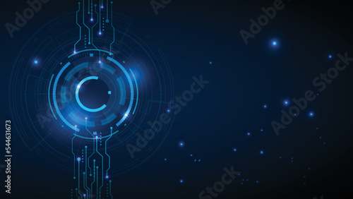 Abstract Hud Ui. Abstract hi tech. Abstract digital background with technology. Vector abstract technology. Interface.	