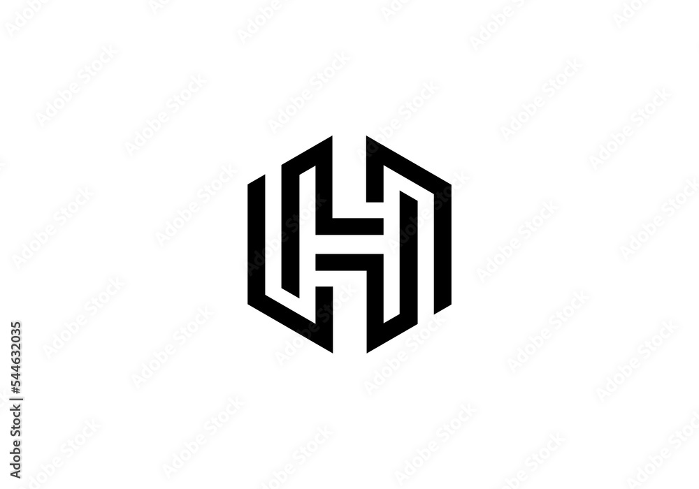 initial logo letter H initial company icon business logo background illustration initial logo letter H initial company icon business logo background illustration