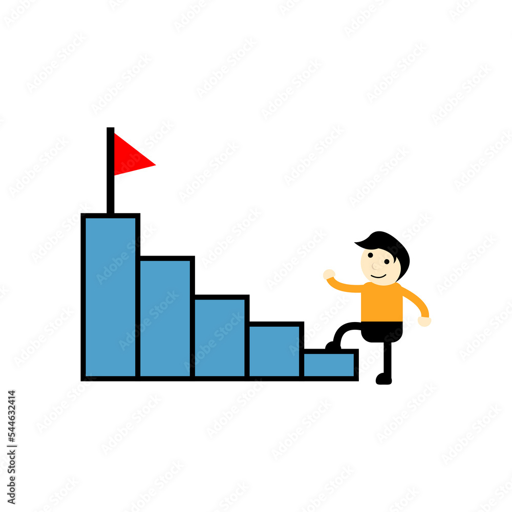 Career opportunity vector design from start to finish. On white background. Career opportunity vector design from start to finish. On white background.