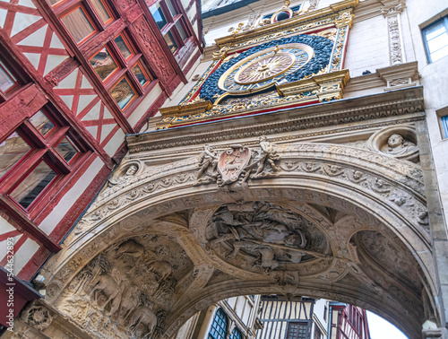 Gros Horloge of Rouen, Normandy photo