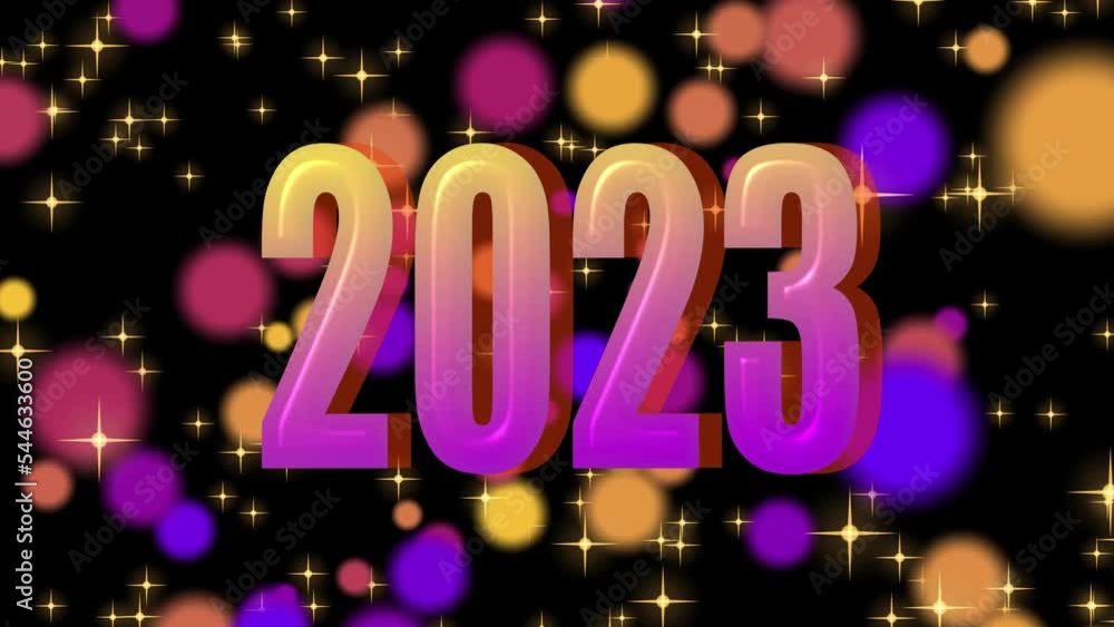 Gradient Text 2023 animation and sparkle Isolated on black background, 2023 new year, design template Happy 2023 New Year concept Holiday animate card Gradient Text 2023 animation and sparkle Isolated on black background, 2023 new year, design template Happy 2023 New Year concept Holiday animate card