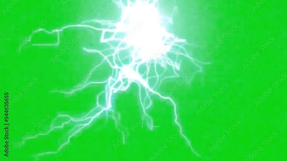 Electricity Lighting on Green Screen Electricity Lighting on Green Screen