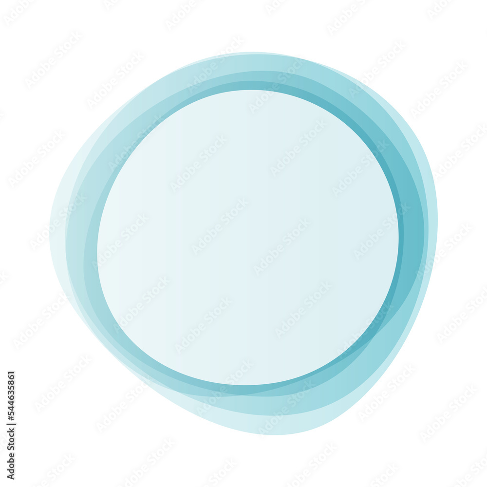 Round circles frame overlay colorful pastel gradient teal blue with white empty space for text for banner, background, template Round circles frame overlay colorful pastel gradient teal blue with white empty space for text for banner, background, template