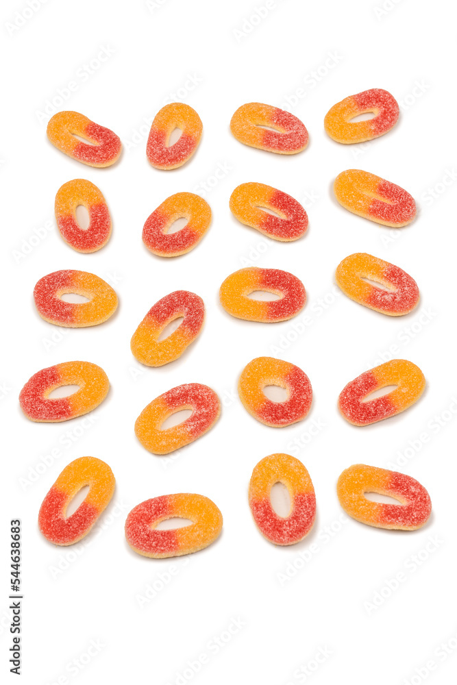 Jelly candys isolated on white background. Jelly candys isolated on white background.