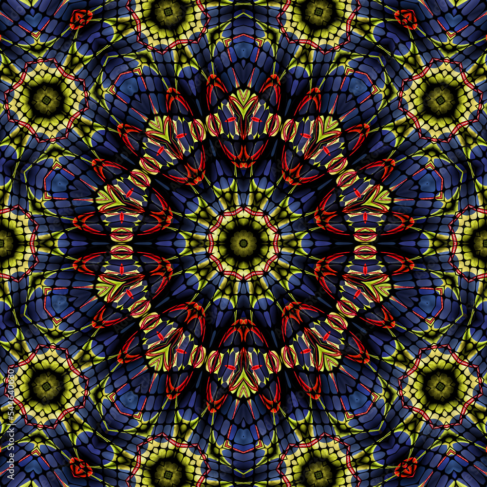 Obraz premium 3d effect - abstract polygonal geometric mosaic style pattern 