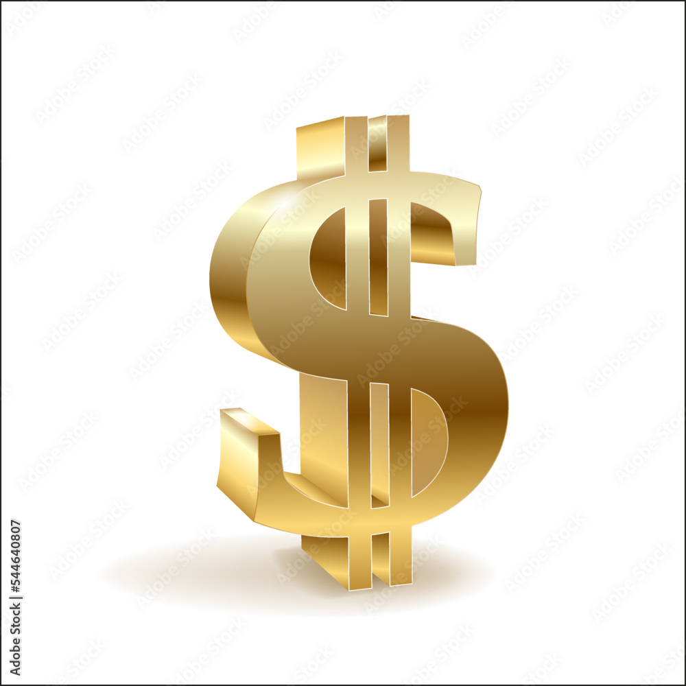 Golden dollar sign isolated on white background. Golden dollar sign isolated on white background.