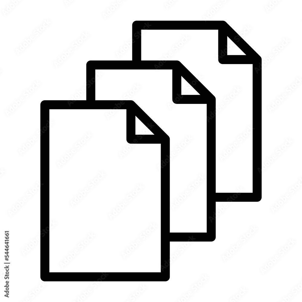 Paper line icon illustration. suitable for duplicate icon, copy. icon related to document. Simple vector design editable. Pixel perfect at 32 x 32 Paper line icon illustration. suitable for duplicate icon, copy. icon related to document. Simple vector design editable. Pixel perfect at 32 x 32