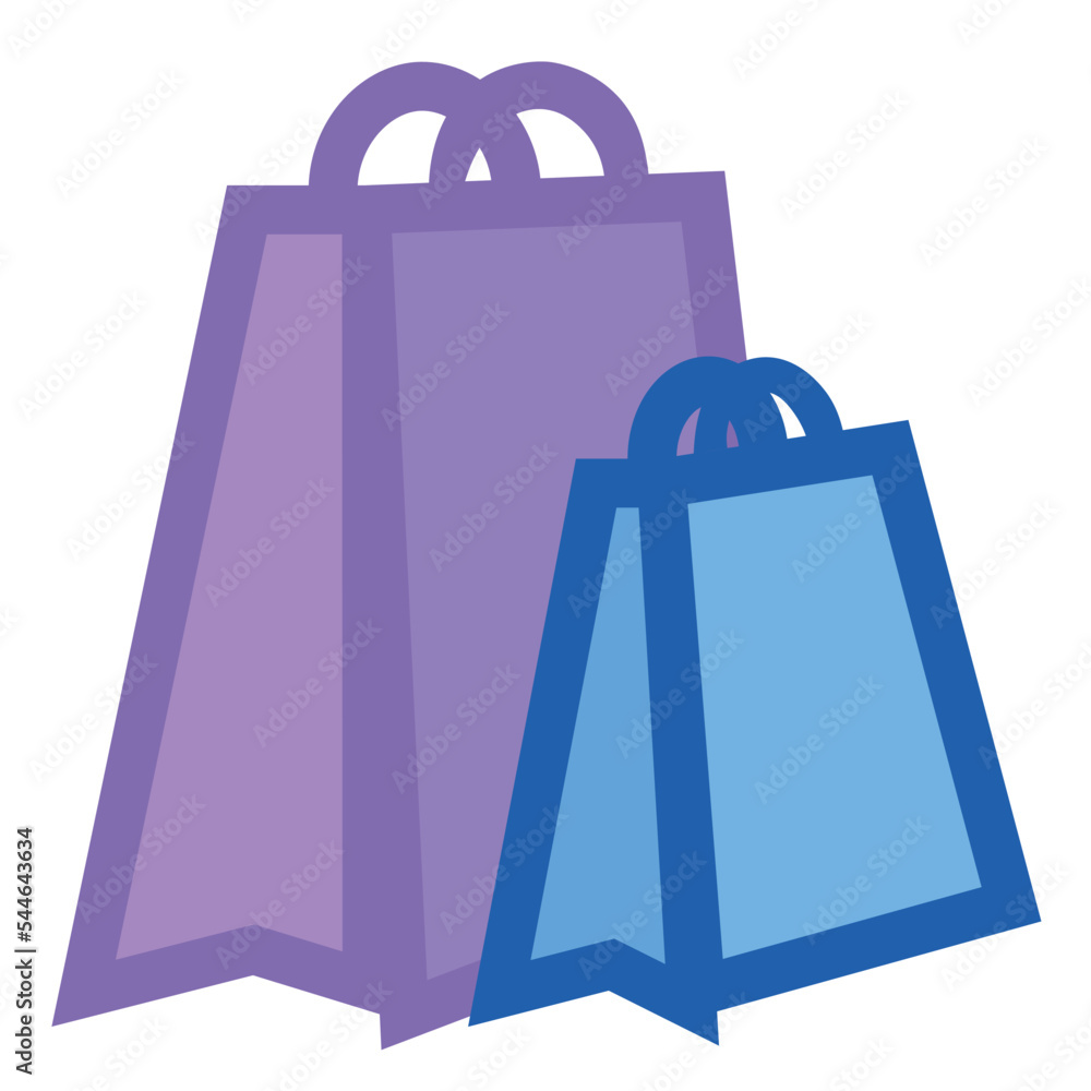 Sacola Carrinho de Compras Vetor Ilustração Logo Loja