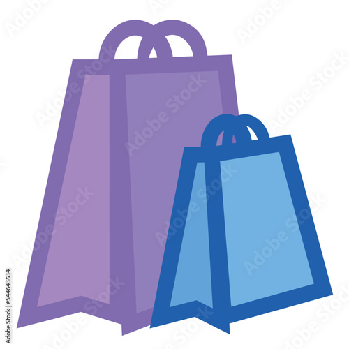 Sacola Carrinho de Compras Vetor Ilustração Logo Loja