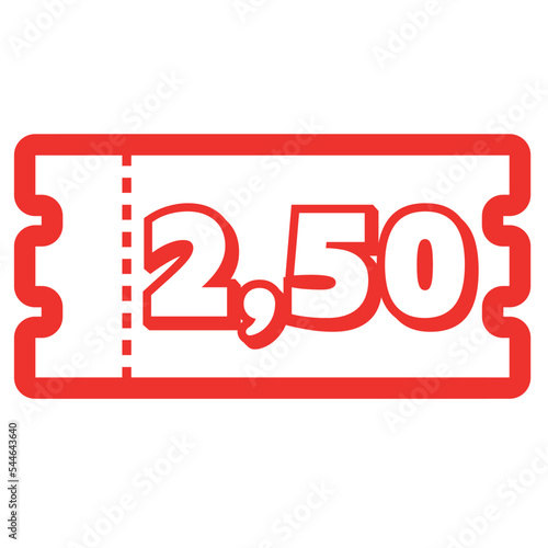 Ticket Rifa Ingresso Ilustração Vetor Comercial