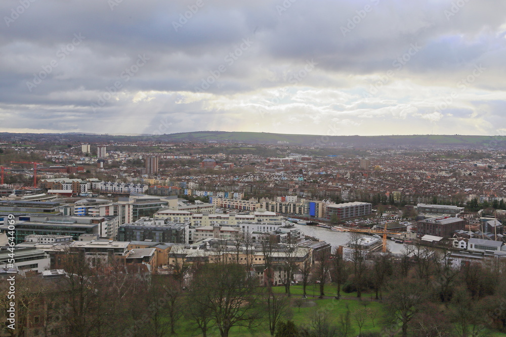 Bristol  city view from  above.