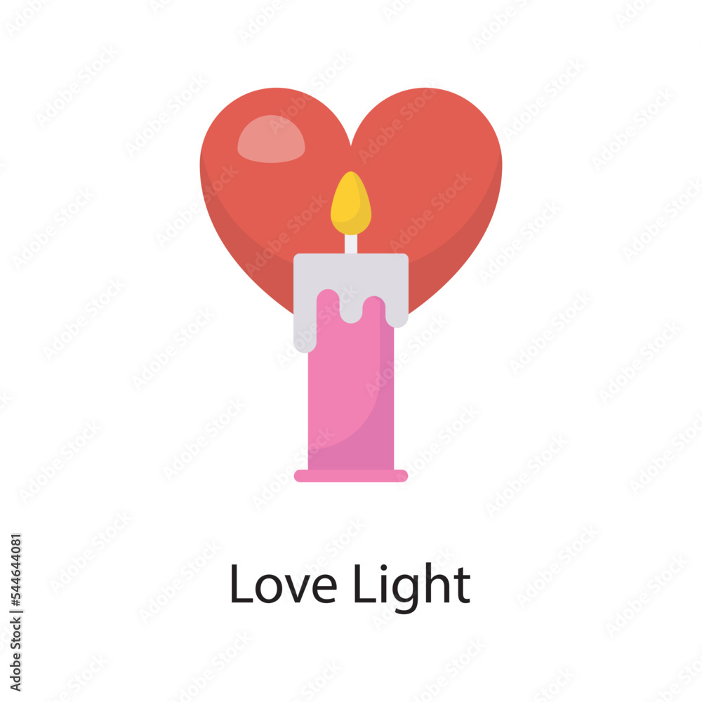 Love Light Vector Flat Icon Design illustration. Love Symbol on White background EPS 10 File Love Light Vector Flat Icon Design illustration. Love Symbol on White background EPS 10 File