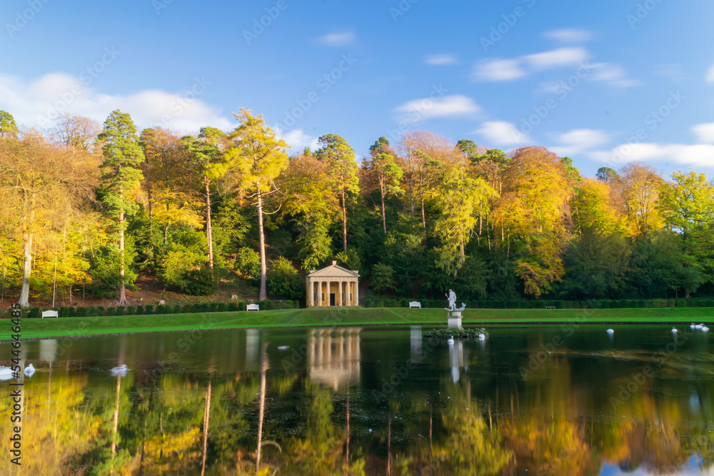 autumn landscape with lake and trees autumn landscape with lake and trees