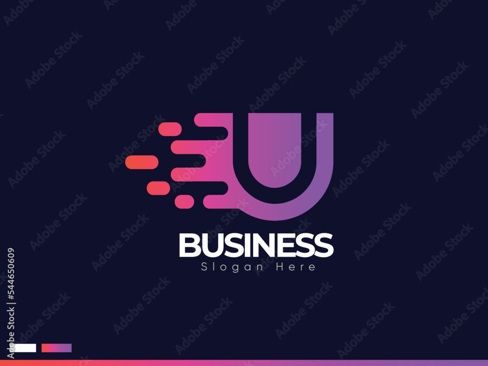 Creative Online Business Modern Letter U Logo Design, Minimalist Style Abstract Vector Logo. Best Hi-Quality Vector Logo And Minimalist. Technology Letter U Template Design.