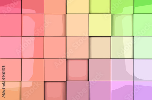 Fondo de colores pastel. Pared o muro de baldosas brillantes de colores