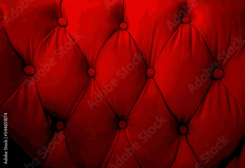 Red retro sofa texture with buttons