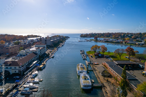 Boats in the Connecticut harbor photo
