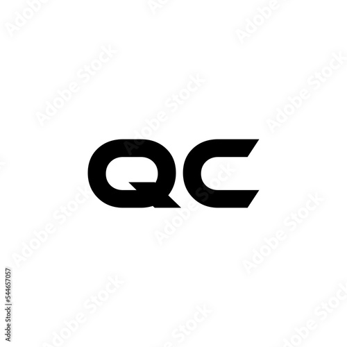 QC letter logo design with white background in illustrator, vector logo modern alphabet font overlap style. calligraphy designs for logo, Poster, Invitation, etc.