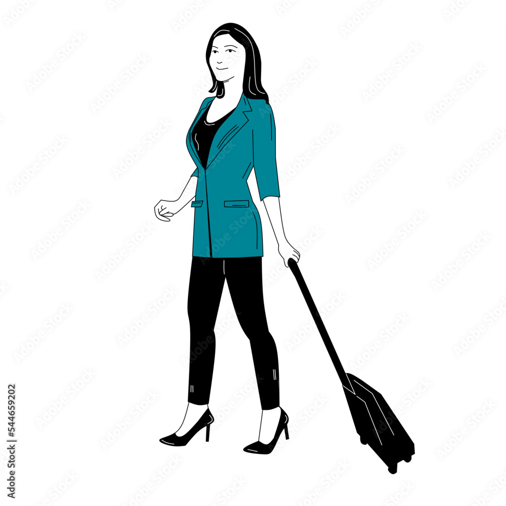 young woman people standing and talking, flat cartoon character isolated young woman people standing and talking, flat cartoon character isolated
