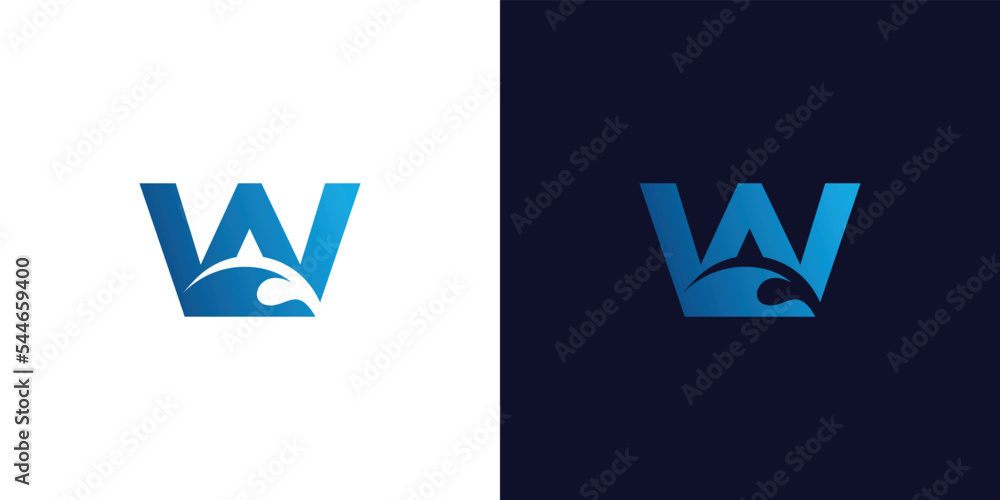 Modern and unique wave logo design 4 Modern and unique wave logo design 4