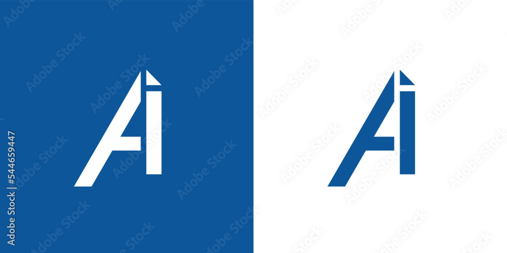 Simple and modern AI logo design Simple and modern AI logo design