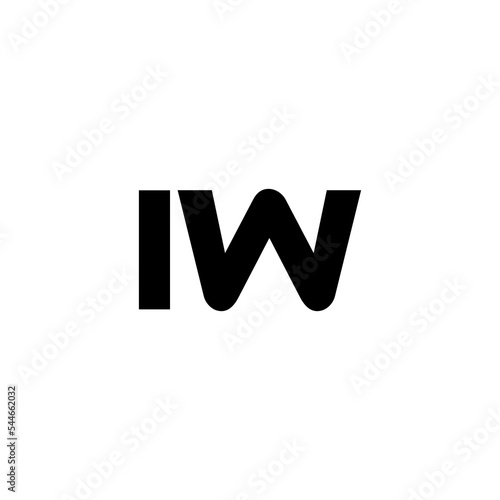 IW letter logo design with white background in illustrator, vector logo modern alphabet font overlap style. calligraphy designs for logo, Poster, Invitation, etc.