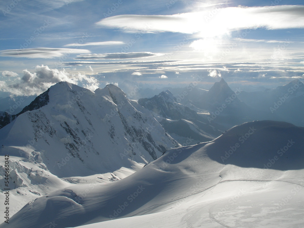 Fototapeta premium snow covered mountains in winter