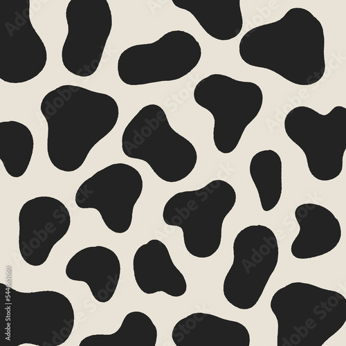 Cow Modern editable vector Hand drawing pattern.