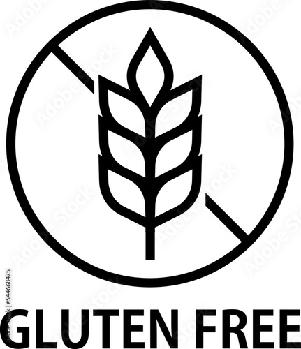 Gluten free simple icon (black)