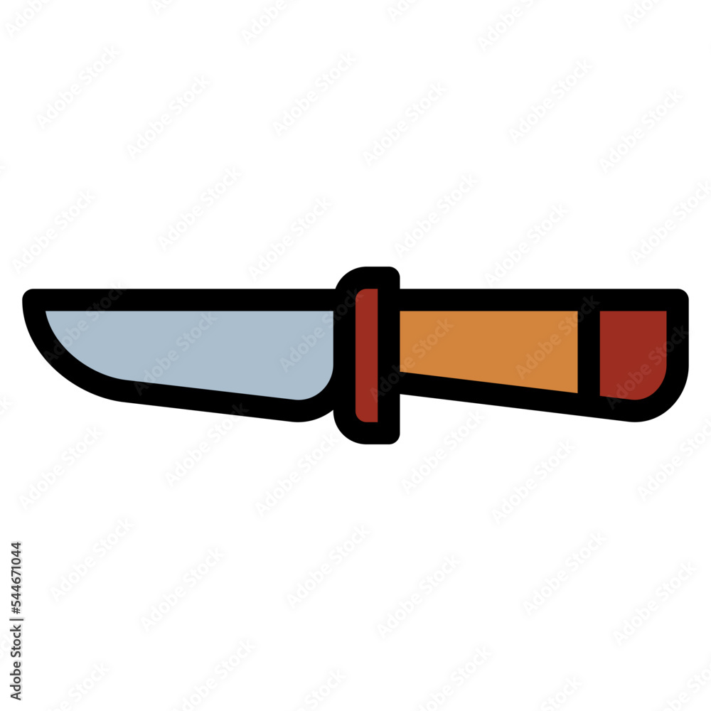 Knife filled outline icon style Knife filled outline icon style