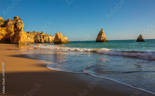 Sunshine on three amigos beach, Alvor, Portugal
