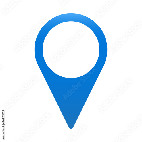 Red vector geolocation sign