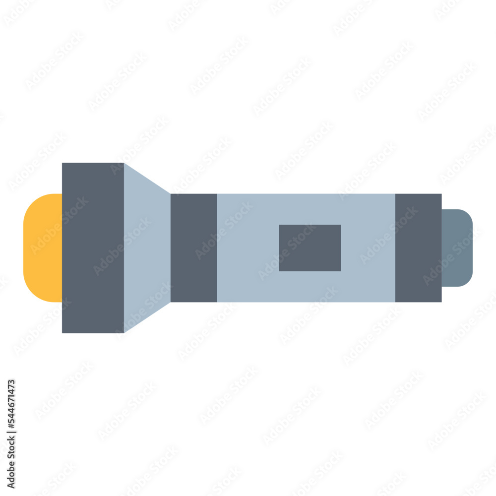 Flashlight flat icon style Flashlight flat icon style