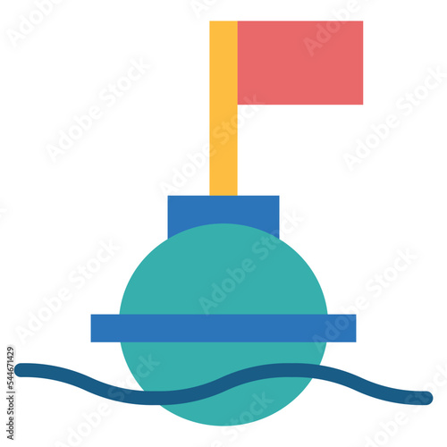 Buoy flat icon style