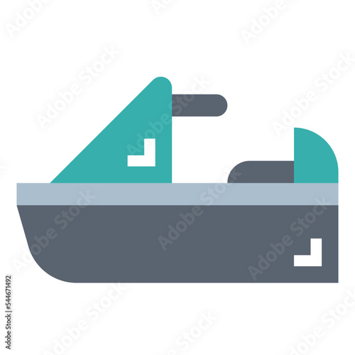 Jet ski flat icon style