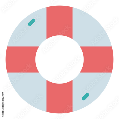 Life preserver flat icon style