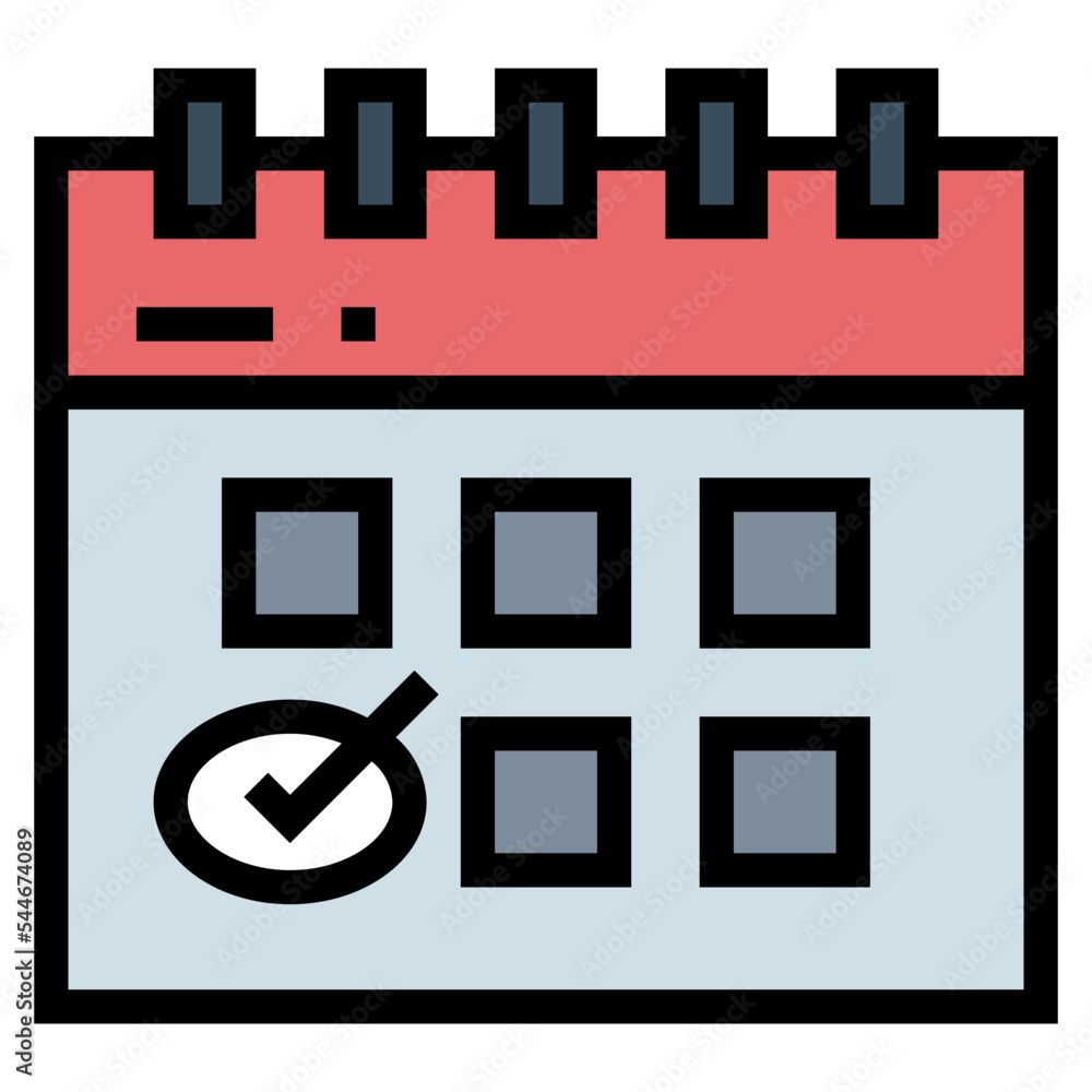 Calendar filled outline icon style Calendar filled outline icon style